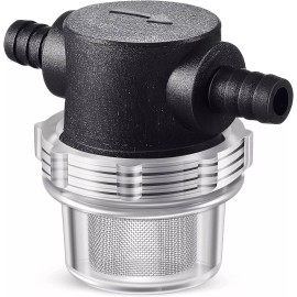 Dreyoo Water Pump Strainer, 3/8 Inch Hose Barb In-Line Strainer Twist-On Black