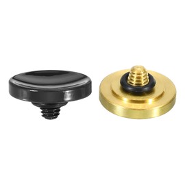 PATIKIL Camera Shutter Button 2 Pcs Soft Shutter Button Pure Copper Camera Button Concave Black/Golden