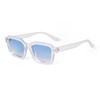 ADE WU Trendy Square Sunglasses for Women Men, Retro 70s