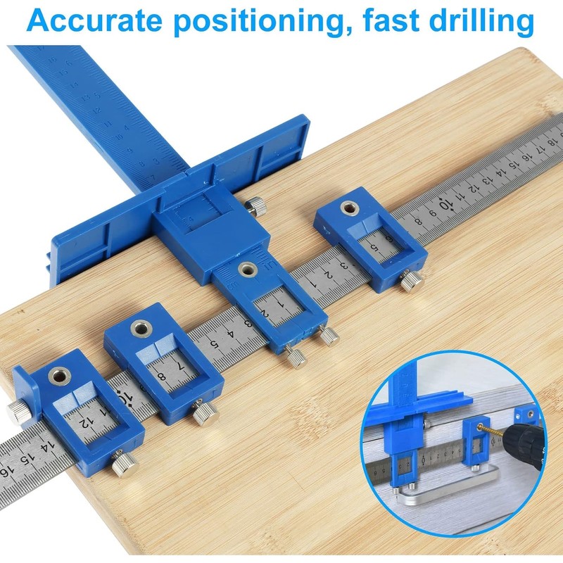 Cabinet Hardware Jig - Precision Drilling Guide Tool for Cabinet