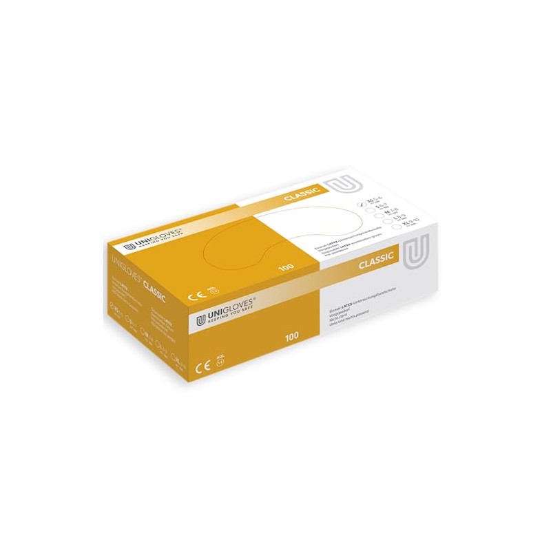UNIGLOVES - Stretchable Classic® Latex Gloves | Powdered with Corn
