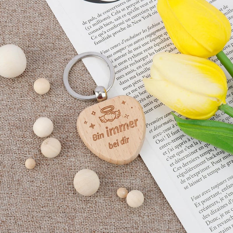 Nurplexl Wooden Keyring Gift for Mum, Gift For Dad, Gift