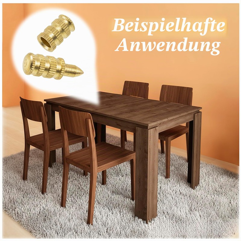 AERZETIX: 20 x bolts and dowels for table extension diameter