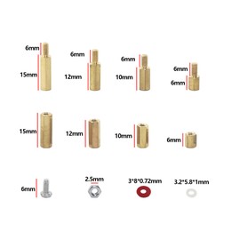 TIOMIOSEA Pack of 516 M3 Brass Spacer Sleeves Set, Screw Nut Spacer, Male, Female Thread Spacers for PCB, Motherboard, Electronics, Perforated Grid Plate