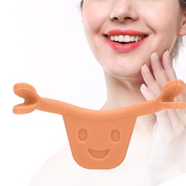 Face Smile Trainer, Smile Beauty Exerciser Facial Smile Maker Trainer Forming Mouth Exerciser for Muscles Stretching Lifting Exercise Lips Trainer(Orange)