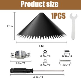 Squirrel Baffle for Bird Feeder Pole, 7.1in x 14in Black Squirrel Proof Bird Feeders Protection, Rat Proof Bird Feeder Guard, Universal Fit for Outdoor Bird Feeding Stations