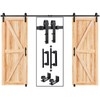 EaseLife 10 FT Double Sliding Barn Door Track and Handle