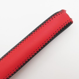 SUNBREATH Compatible with Black Red Genuine Leather Hand-Stitched Handbrake Protector Cover Interior Accessories Cover Decoration for Honda Accord 2004 2005 2006 2007 Red Stitches