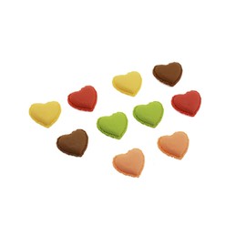 speed mao Real Like Cute Heart Macaron Food Model Food Sample Set of 10 in 5 Colors