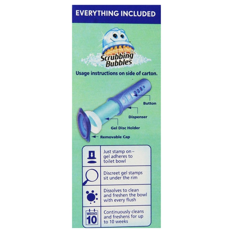 (3 Pack) Scrubbing Bubbles, Toilet Cleaning Gel, Glade Rainshower Scent,