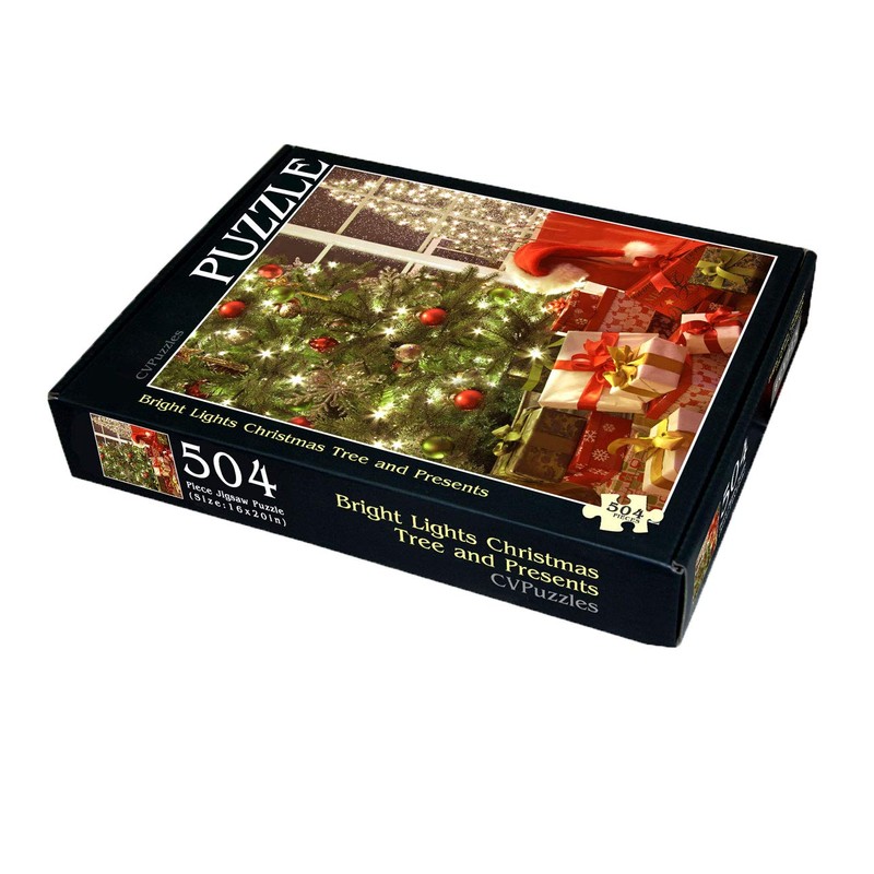 Bright Lights Christmas Tree and Presents 504 Piece Jigsaw Puzzle