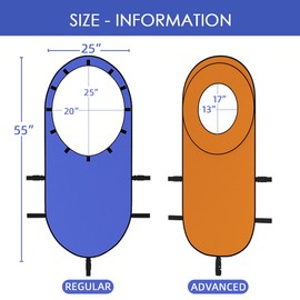 MR's Large Pop Up Tennis Targets - 55'x25', w/Advanced Training Rings, Tennis Serve Training Aid, Pack of 2