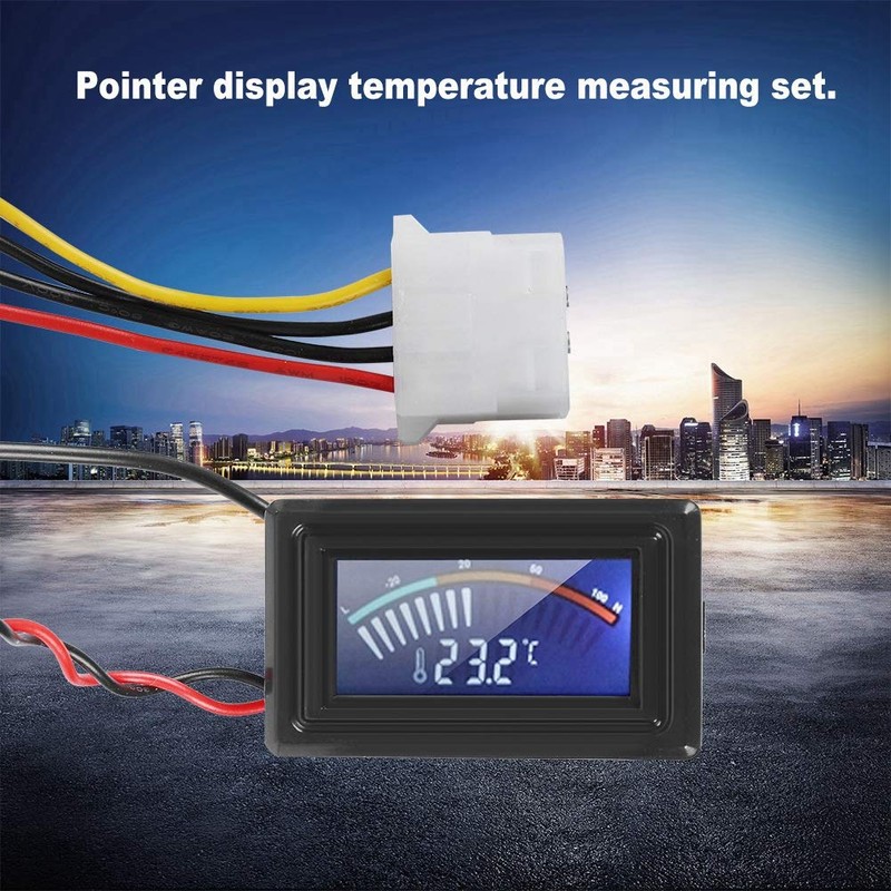 Socobeta Temperature Meter PC Water Cooling System Pointer Display Thermometer