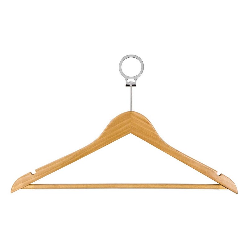 WENKO Formbügel Hotel 4er Set Hotelbügel mit rutschfestem Steg Braun