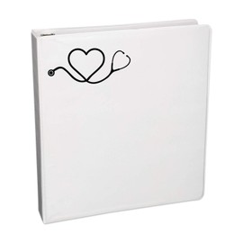 Bargain Max Decals Nurse Love Stethescope Decal Notebook Car Laptop 5.5" (Black)