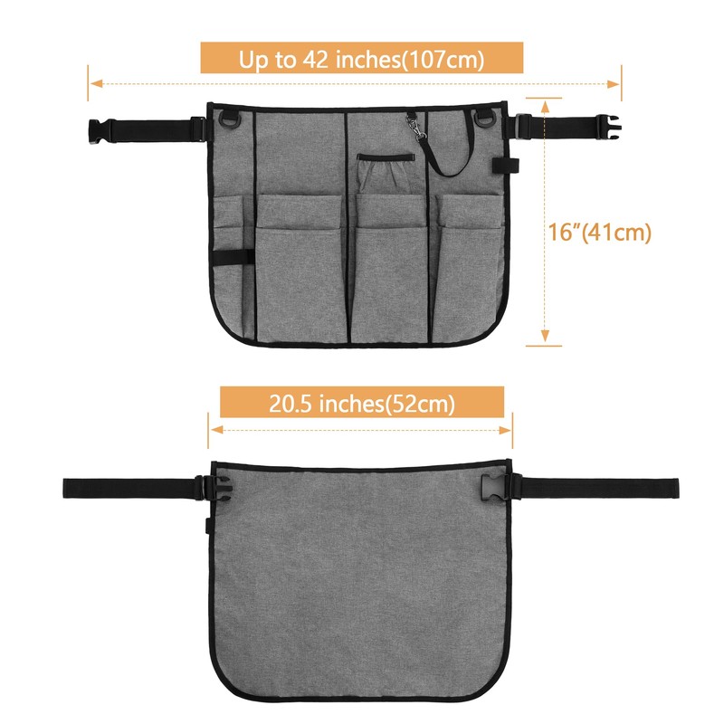 LoDrid Professional Cleaning Apron with 9 Pockets and Adjustable Waist