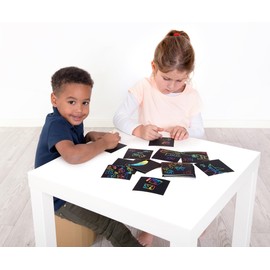 Beleduc Arts & Crafts Scratching Pictures Birthday Block 200 Sheets Multicoloured Background with 24 Scratches