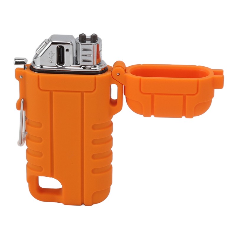 USB Rechargeable Lighter Windproof Dual Arc Lighter Waterproof Flameless Electric