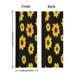 Refrigerator Microwave Door Handle Cover - Set of 2 Sunflower Pattern Washable Dishwasher Fridge Kitchen Decorations Scratchproof Protective Covers Keep Your Kitchen Appliance Clean