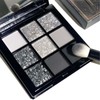 9-Color Smokey Eyeshadow Palette - Intense Matte & Glitter Shades,
