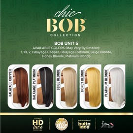 Sensationnel Chicbob Lace Frontwig - Bob Unit 5 Face Framing Glueless Wig Wide 5 Inch Deep Part Synthetic Preplucked Hairline (1 JETBLACK)