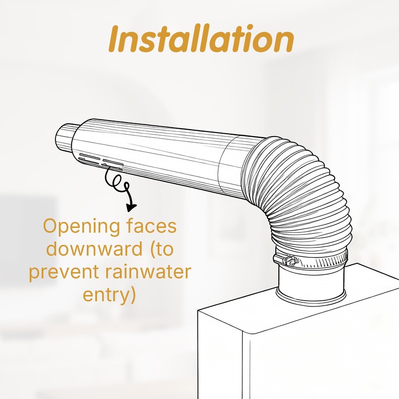 3"x5" elbow Vent Kit Elbow Compatible with Navien Rinnai Rhemm