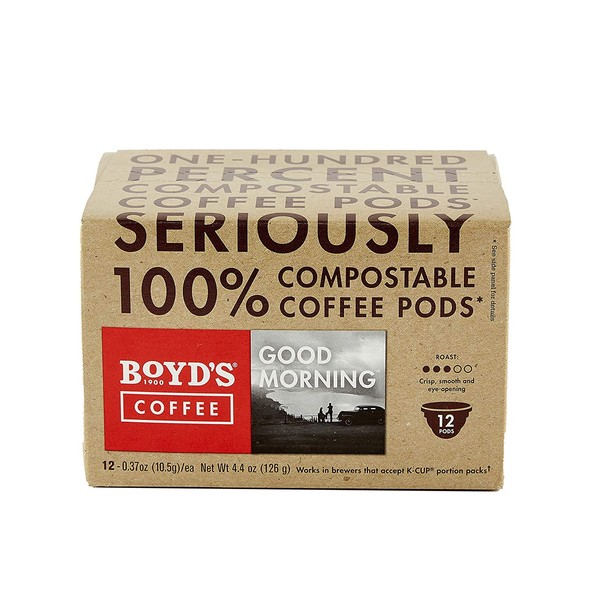 Boyd's Coffee Single Cup, Good Morning, 12 Count - 2 Pack