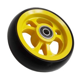 FabaCare 4" Yellow Fibre Wheelchair Wheelchair Wheel Spare Wheel Wheelchair Swivel Special Seal