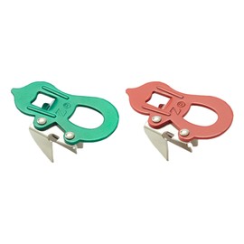 Set of 2 Japanese Metal Can Opener, Stainless Steel, Hyotan Design, Green, Red, Made in Tsubame, Japan
