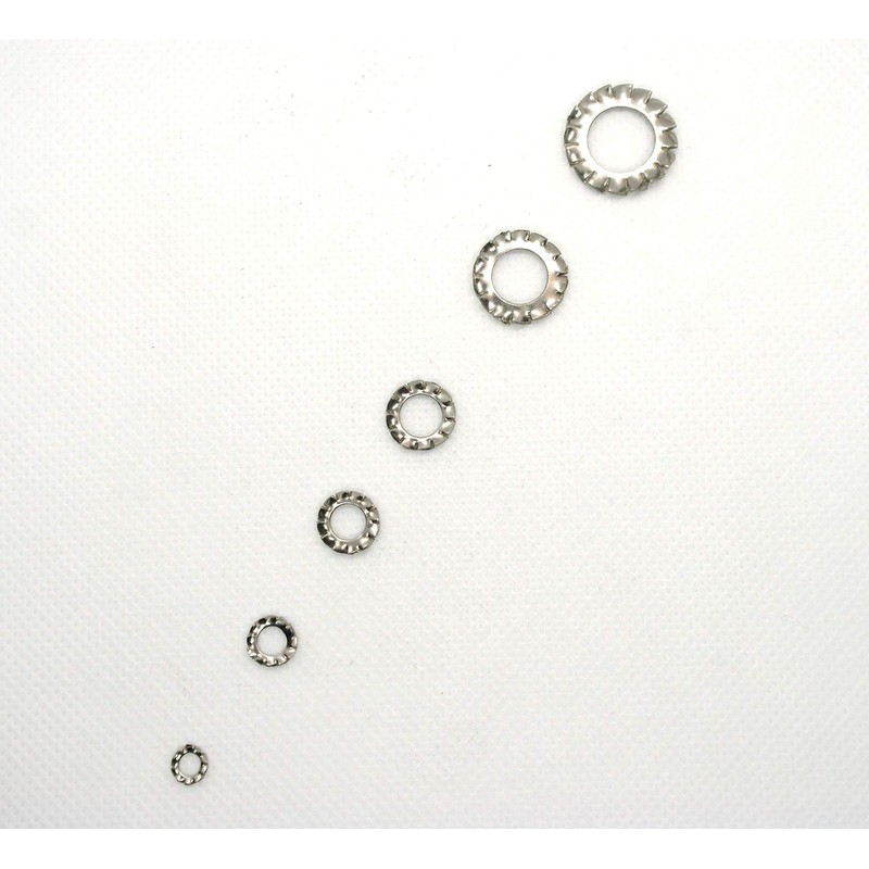 External Tooth Lock Washers A2 Stainless Steel M10, 10.5mm Inner