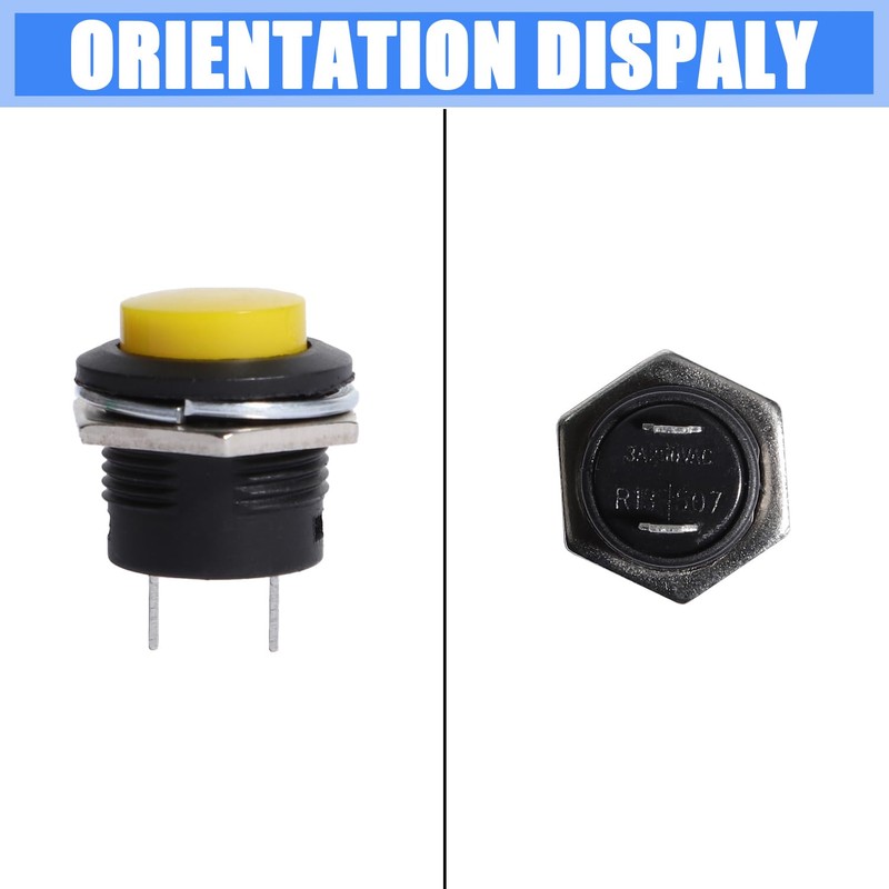 Shengbowi 16 mm Momentary Push Button Switch Multicoloured 3A 250V