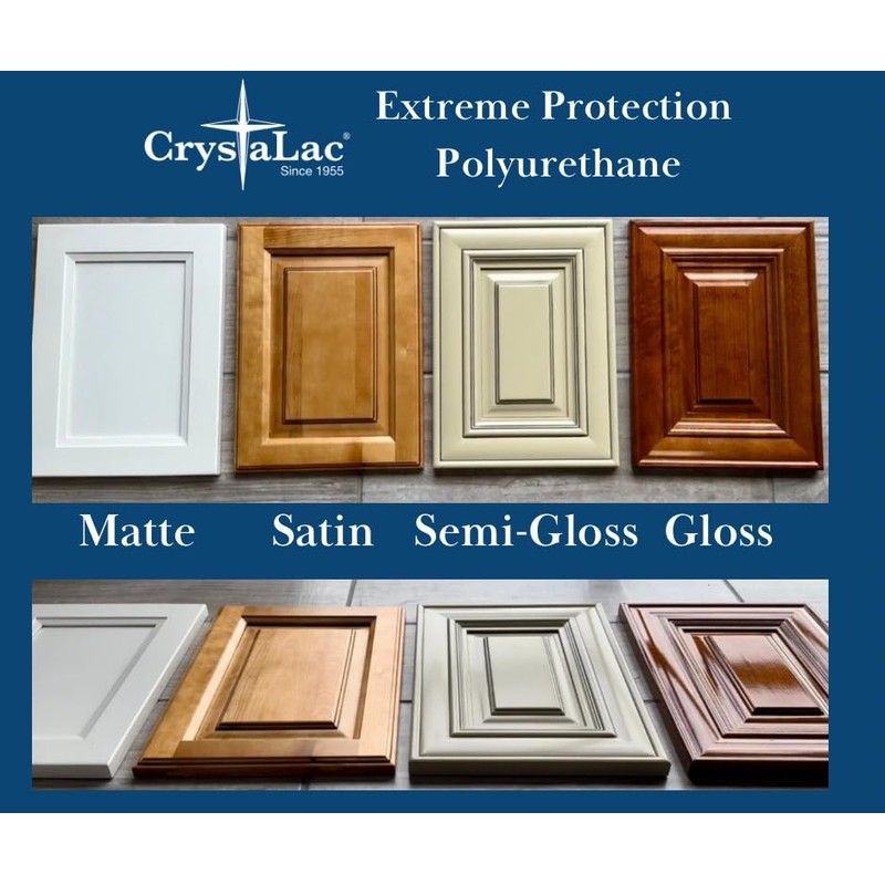 CrystaLac Extreme Protection Water Based Polyurethane (Satin, 16oz Pint): Self
