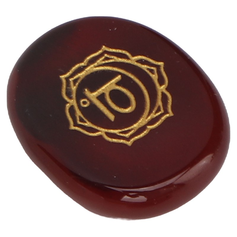 7 Pcs Rune Stones Set Different Color Smoother Yoga Stone