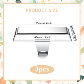 YYBD 3 Packs Stocking Holders 3D Stocking Hangers Anti-Slip Low Profile Stocking Holder Hat Hanger Heavy Duty Metal Stocking Holders for Farmhouse Fireplace TV Stand Mantle Home Shelf Decor (Sliver)