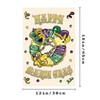 Happy Mardi Gras Garden Flag 12x18 Inch Double Sided, Holiday