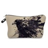 Livel lhood Ink Crow Makeup Bag Cute Small Organizer Zipper