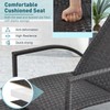 Tangkula Patio Chaise Lounge, Outdoor Rattan Lounge Chair w/Retractable Ottoman,