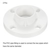 PATIKIL 50mm PVC Pipe Fitting, 2 Pack 1.5 Inch Flange