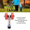 Fockety Adjustable Height Walker Wheels with Ski Glides for Most