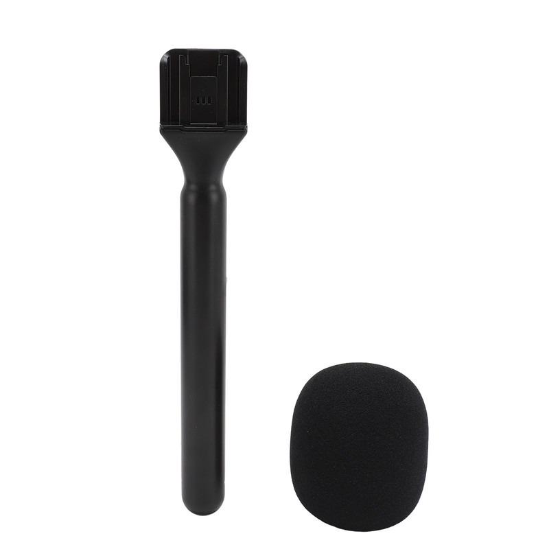 Wireless Mic Handheld Adapter with Windshield Foam Lightweight Interview Microphone