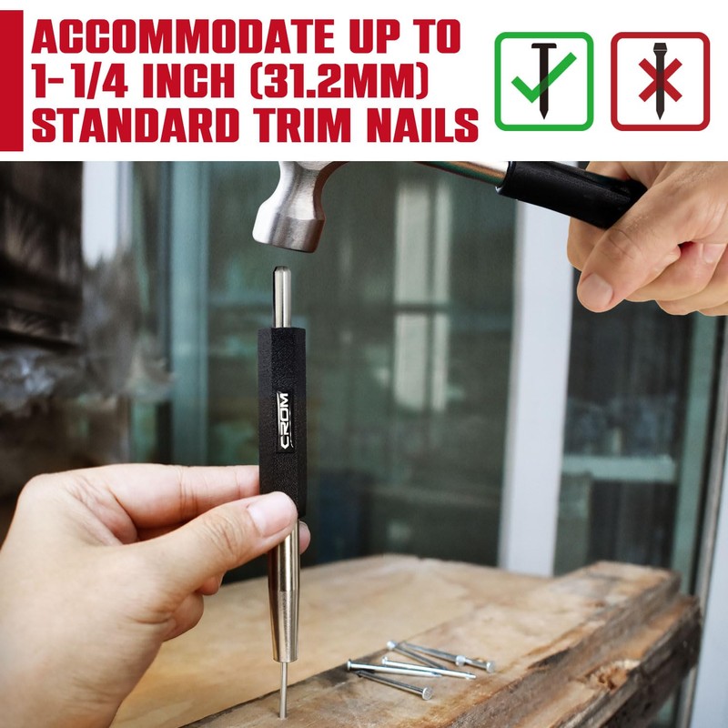 CROM Trim Nail Punch - Help Drive Trim Nails While