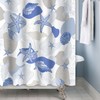 DASHAN Blue Nautical Coastal Shower Curtain Beach Ocean Shower Curtains for Bathroom Starfish Seashell Bathroom Curtain Summer Tropical Marine Cloth Shower Curtain 72"x72"