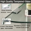 SAYAYO Glass Corner Shelf for Wall, Tempered Floating Glass Shelves