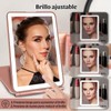 Betyked Espejo luz led Maquillaje Recargable, 8 Pulgadas Espejo LED