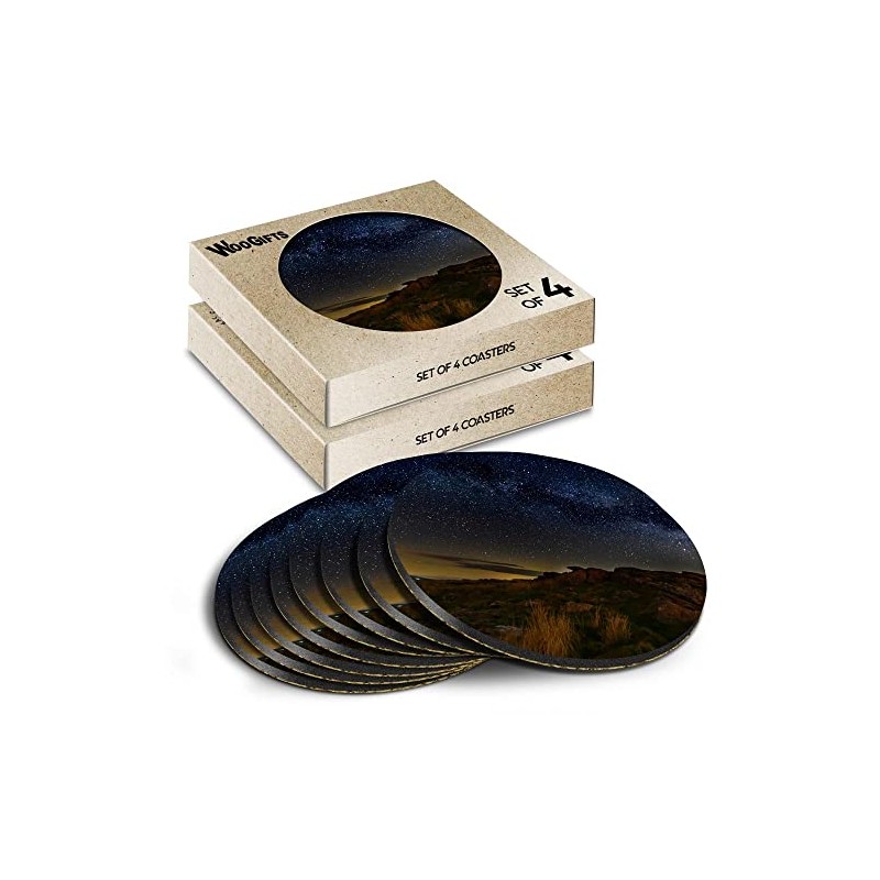 8 x Round Coasters - Milky Way Brecon Beacons Wales