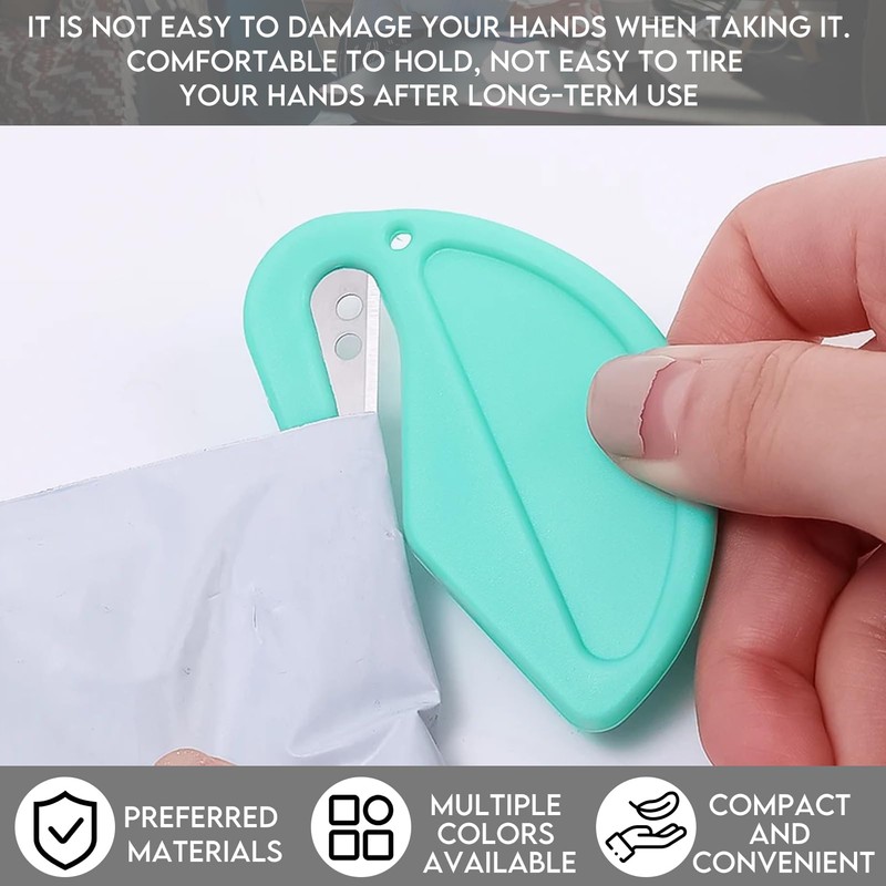 Pack of 10 Envelope Openers, Plastic Slitter, Small Envelope Opener,