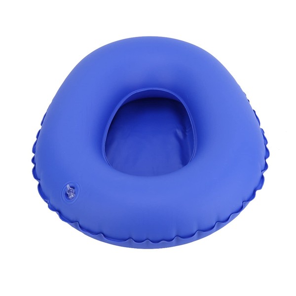 Inflatable Bed Pan, Washable Portable Air Inflation Blue Bed Pan