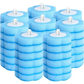 48 Pcs Toilet Wand Replacement Heads, Disposable Toilet Brush Heads, Toilet Wand Disposable Refill Heads, Disposable Replacement Head (Blue)