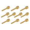 10 Pack 6-32 x 3/4 Inch Threads Solid Brass Diamond
