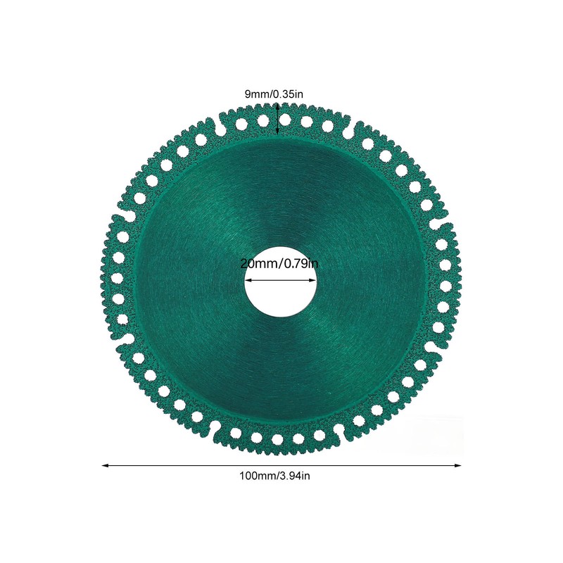 5PCS Multifunctional Cutting Saw Blade OD100mm ID20mm Green Angle Grinder